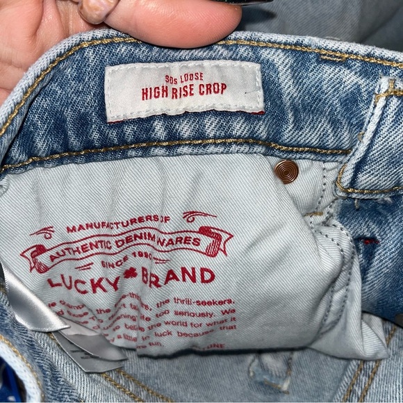 LUCKY‎ BRAND 90s Loose High Rise Crop Jeans Light Wash 4/27 Casual Cotton - Picture 2 of 8